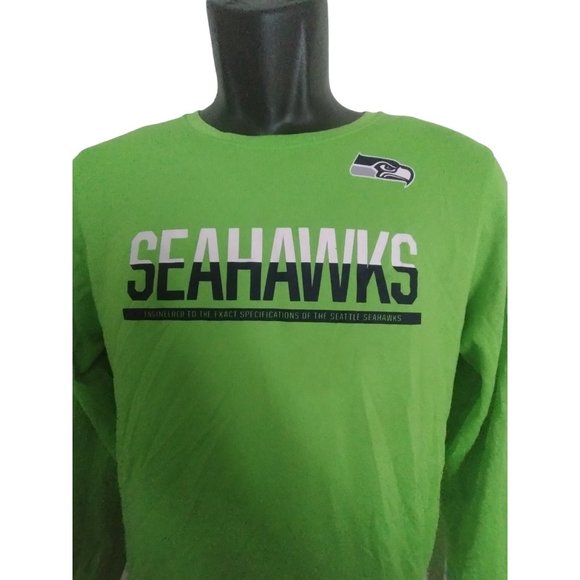 Seattle Seahawks Dri-Fit small neon green long sleeved t-shirt NFL equipment - Picture 3 of 9